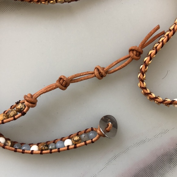 Cape Diablo Turquoise Agate Beaded Wrap Bracelet - Picture 6 of 7